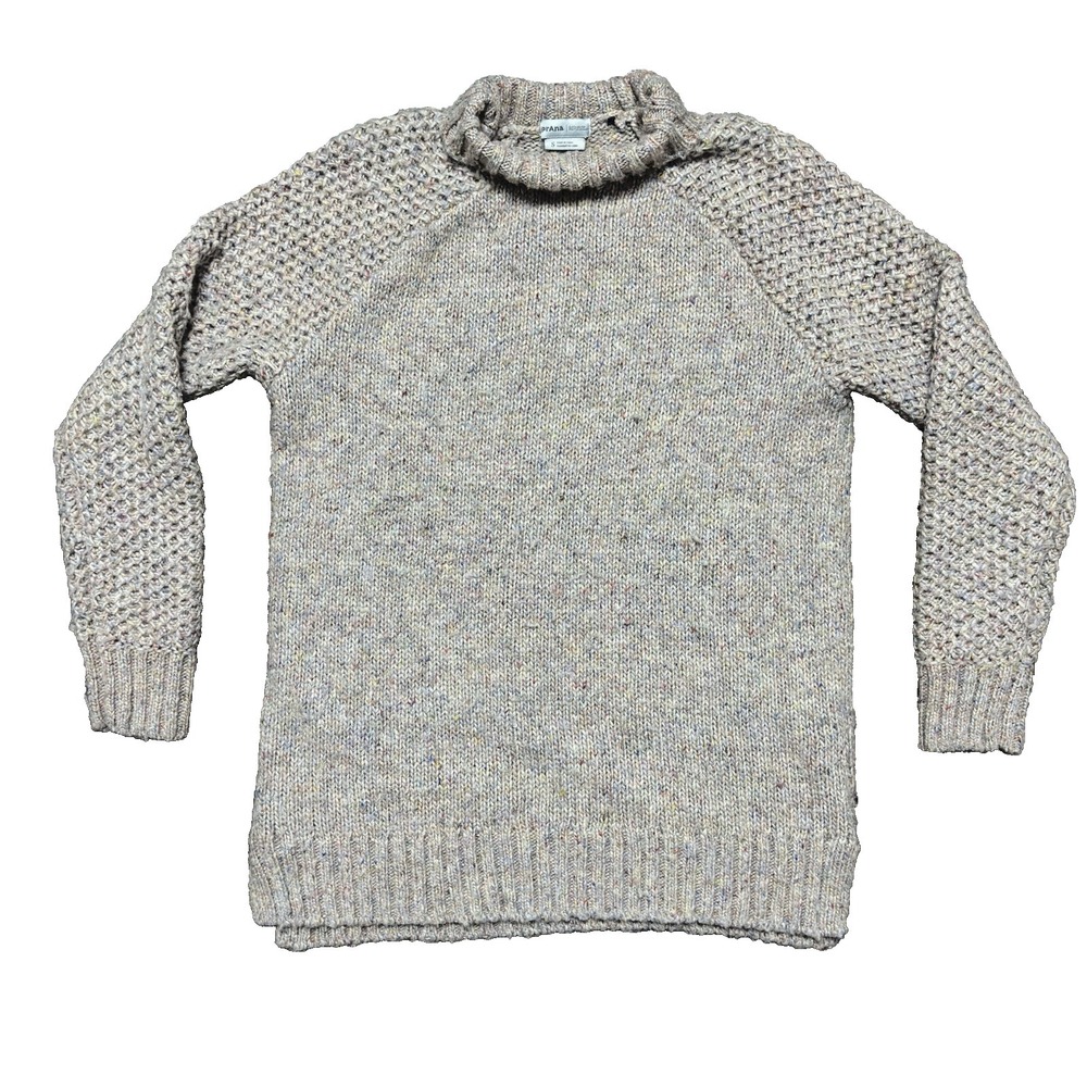 Prana Ibid Sweater Women's Size Small Oversized Wool Blend Dovetail Pullover